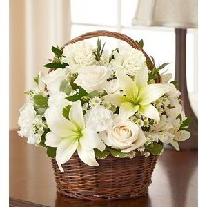 Morristown Florist | Basket of Whites